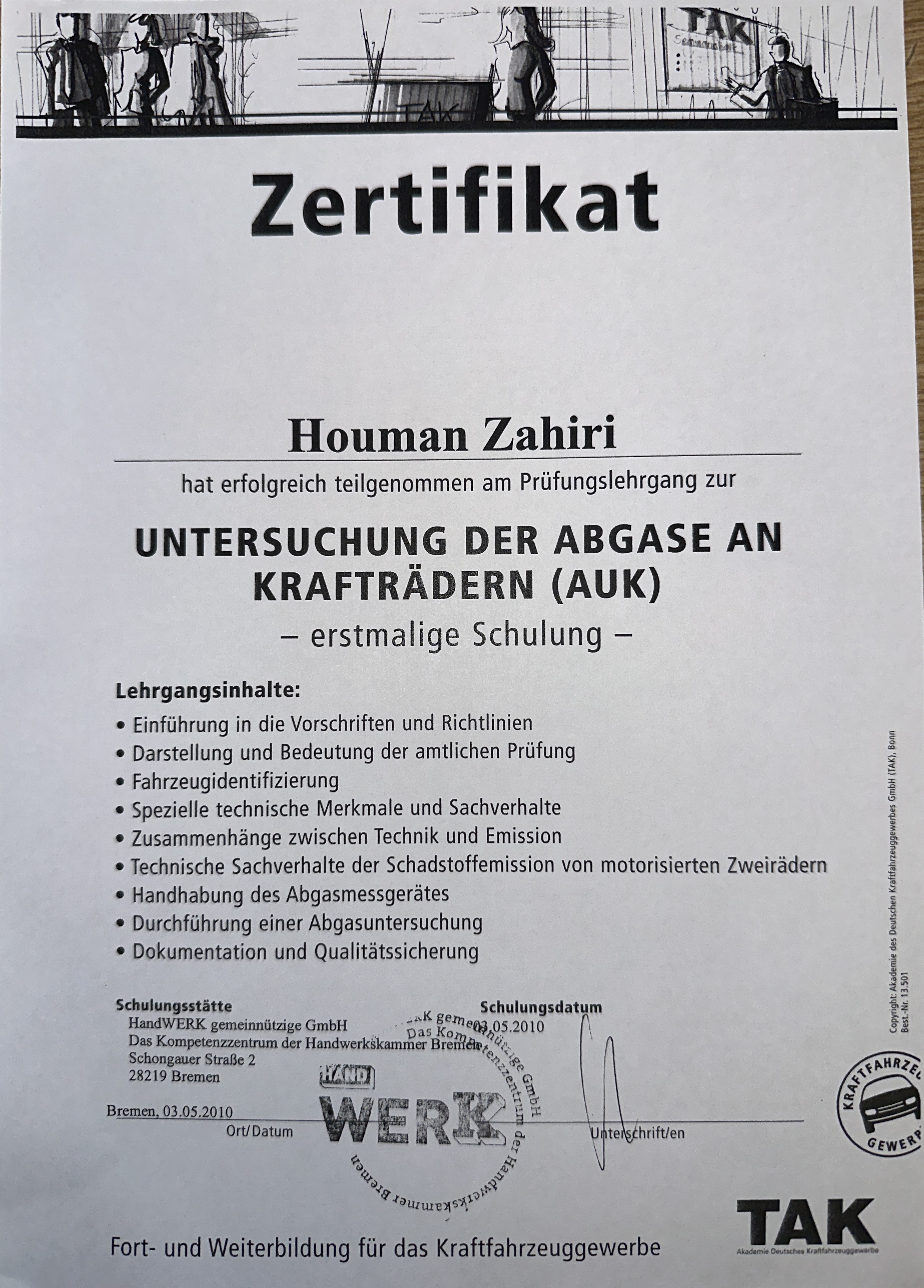 Zertifikat