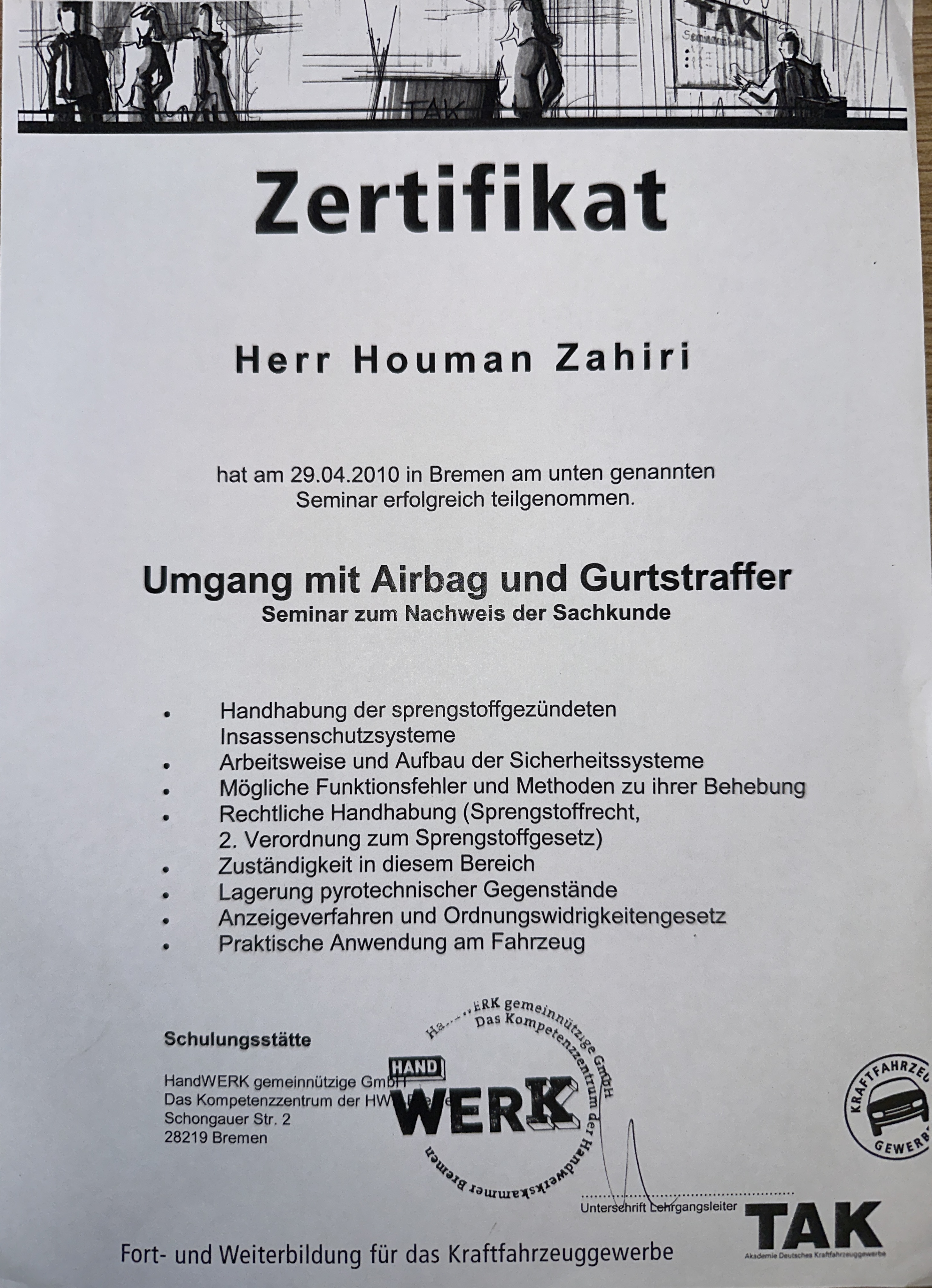 Zertifikat